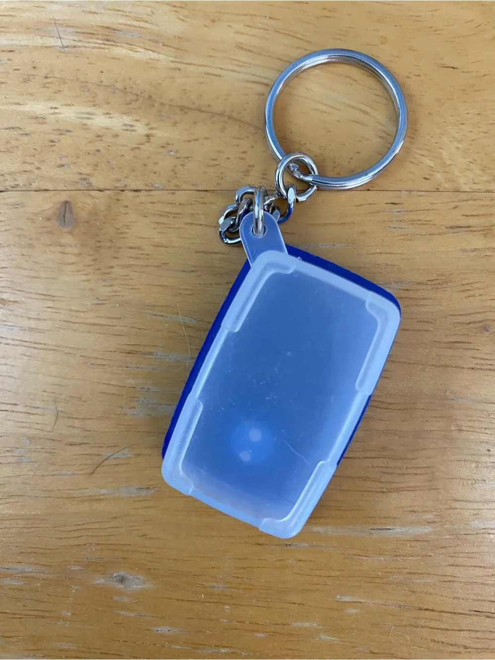 Tupperware Blue Keychain Mini Container Key Ring - Picture 2 of 4